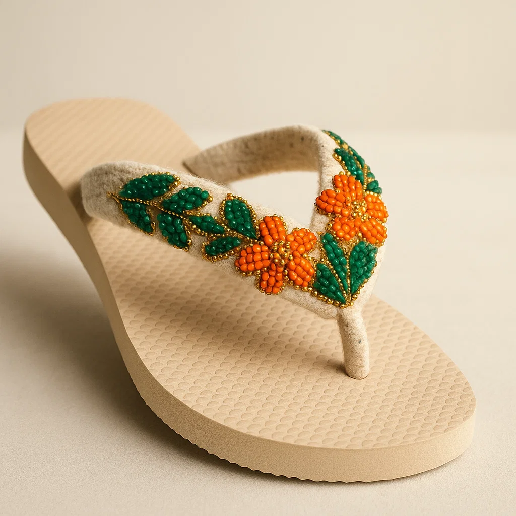 Chinelo Bordado Floral Encanto
